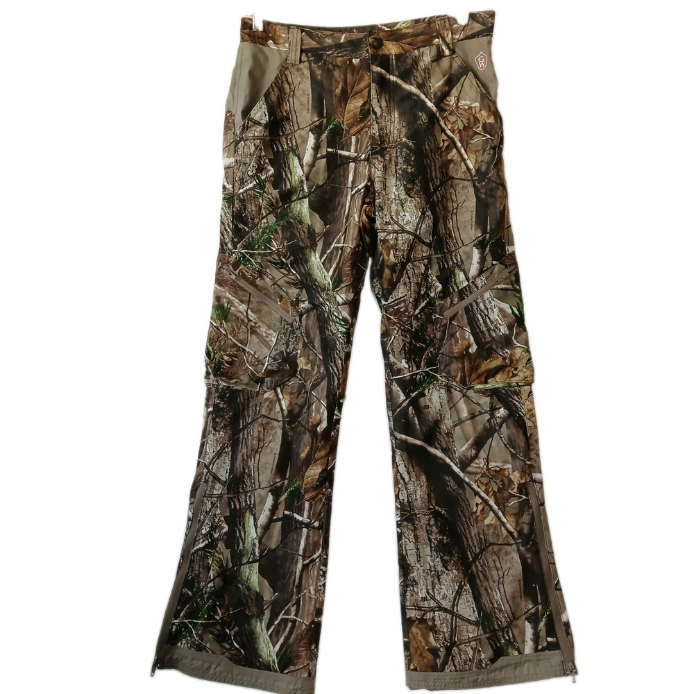 Game Winner Pants Womens Medium Brown Camo Waterproof Lined Hunting Rain
